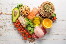 Colourful chopped vegetables on a board ready for cooking